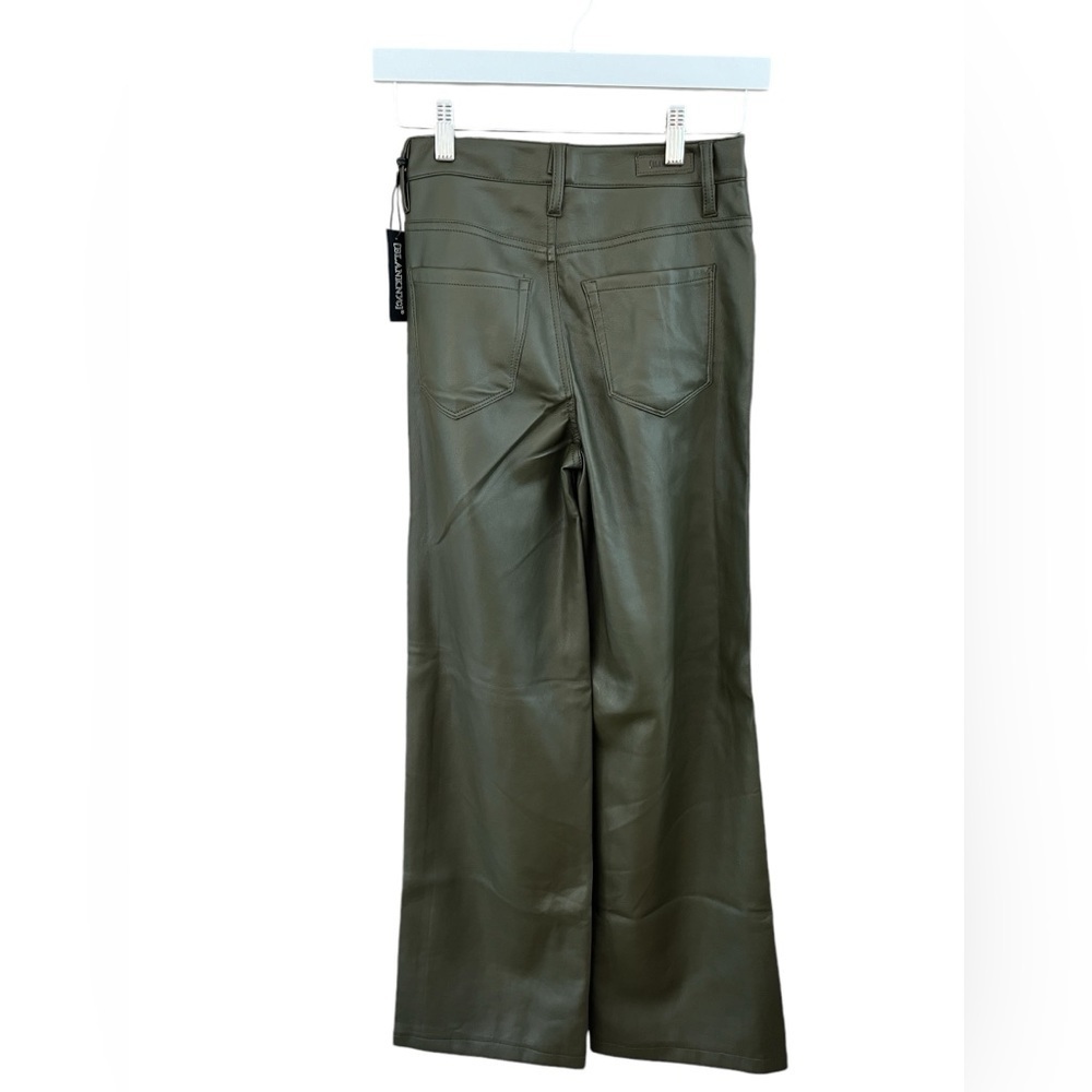 BlankNYC Franklin Ribcage Wide leg Pants in Green sizes 24/31 Faux Leather Nwot - Picture 7 of 9